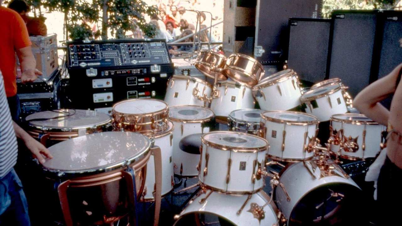 a pile of drums